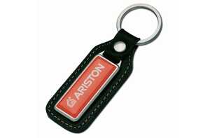 TopPoint LT99662 - Keyring metal, real leather, Doming.