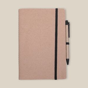 EgotierPro 50031 - Eco-Friendly Notebook with Pen and Elastic Band LOFT